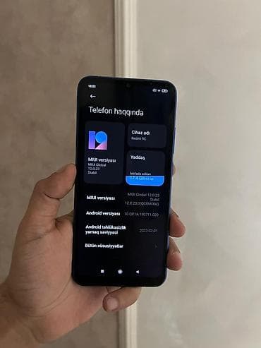 lg g3 ekran: Redmi 9C, 64 GB, rəng - Göy, Barmaq izi — 3