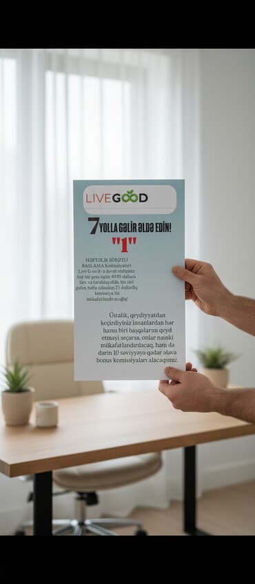 zəfər kursları qiymətləri: LiveGood – 7 yolla gəlir əldə etmə imkanı Xidmətin məzmunu: - — 1