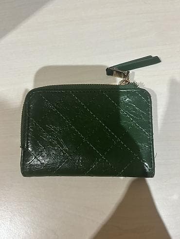 MNG brendli yaşıl rəngli mini pulqabı/kartlıq. - Rəng: tünd yaşıl - — 2