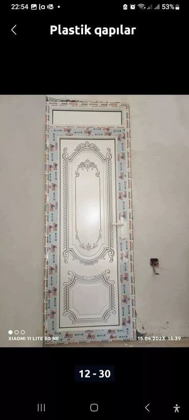 plastik qapılar: Yeni Plastik qapı 80x200 sm Zamok və çərçivə ilə, Zəmanətli, Pulsuz quraşdırma, Pulsuz çatdırılma, Rayonlara çatdırılma — 25
