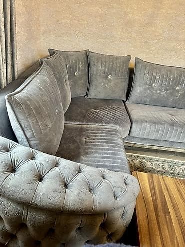 cay evi divanlari satilir: Künc divan, İşlənmiş, Bazalı, Parça, Çatdırılma yoxdur — 3