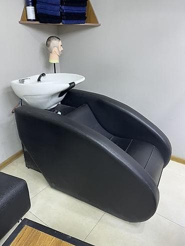 Salon üçün saç yuma kreslosu və keramik lavabo - Ergonomik, dərin — 3