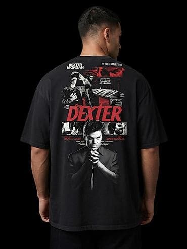 sort: Məhsul: “Dexter” temalı unisex qısaqol köynək - Rəng: Qara, istənilən — 1