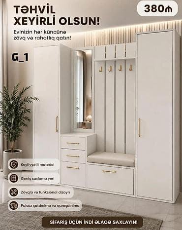aslanoglu mebel: Dəhliz üçün G_1 modul mebel dəsti - Zövqlü və funksional dizayn — 1
