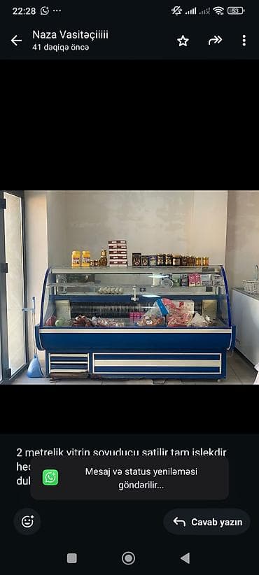 Оборудование для производства: 2 metrelik vitrin soyuducu satilir tam islekdir hec bir problemi — 1