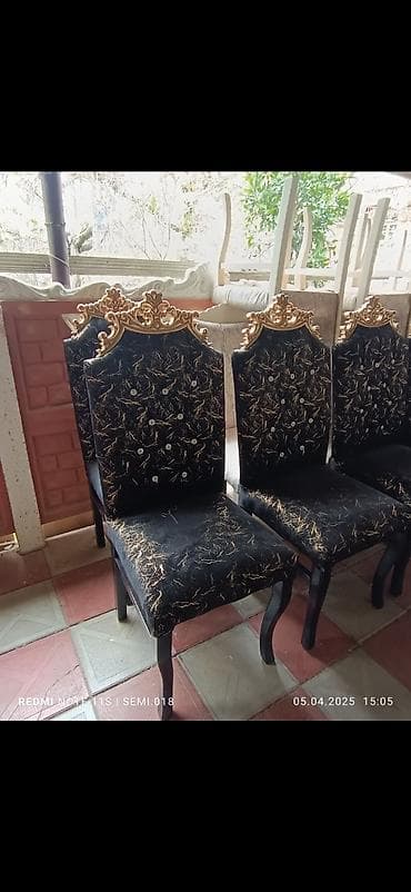 Qonaq otağı üçün, Yeni, Qatlanmayan, rəng - Qara Stul
