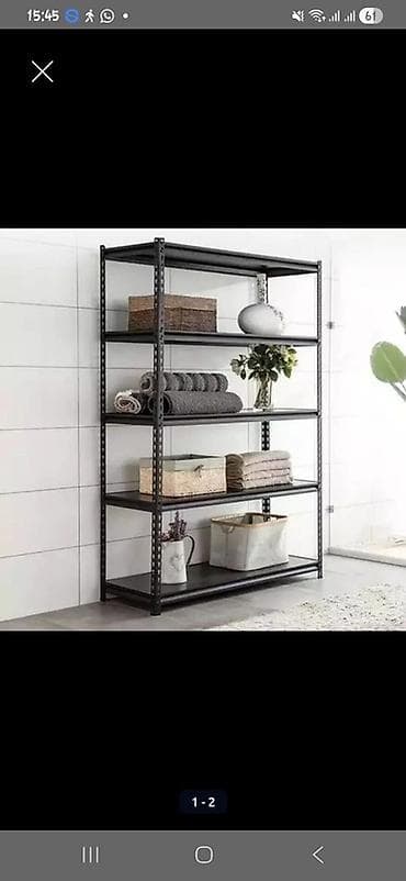 seyflərin satışı: Sənaye tipli metal rəf sistemi – 5 mərtəbəli - Material: möhkəm polad — 1
