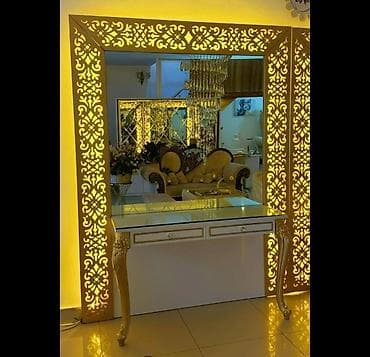 Güzgülər: Güzgü Divar üçün, Düzbucaqlı, Dekorativ, Arxa işıqlı — 1