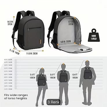 video reqstrator: Fotoqrafiya üçün çoxməqsədli kamera çantası/backpack - Daxili — 2