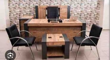 Mebel dəsti – müasir ofis üçün - Tərkib: geniş rəhbər masa, ön lalafo.az -da Mebel dəsti – müasir ofis üçün - Tərkib: geniş rəhbər masa, ön