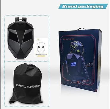 birlink: Crelander LED Knight Backpack – smart LED ekranlı, futuristik dizaynlı — 5