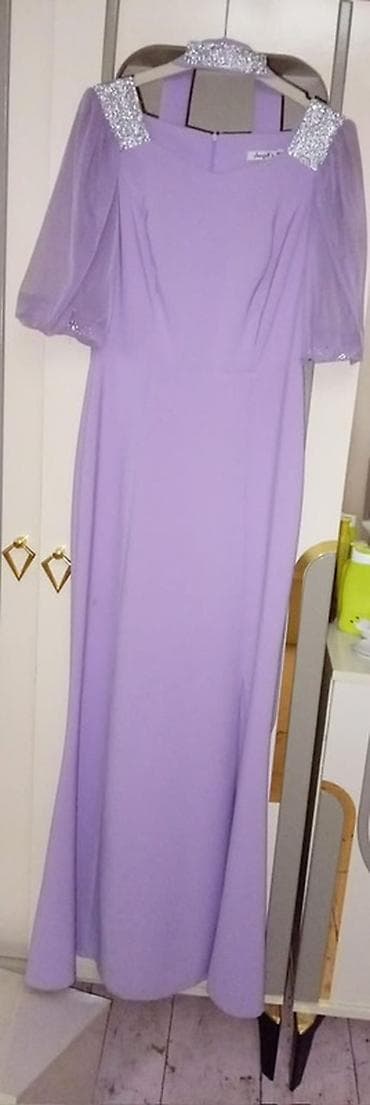 костюмы в баку: Məhsul: Bənövşəyi uzun ziyafət/libas - Rəng: açıq bənövşəyi (lavanda) — 1