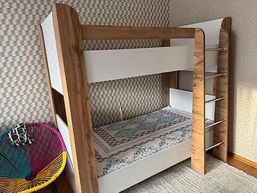 Oğlan və qız üçün, Çarpayı, Matras ilə, Siyirməsiz, Laminat — 1