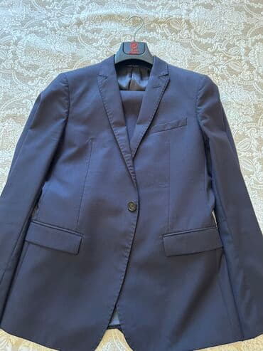 kişi ucun klassik qara kostyum: Kostyum, Demisezon, Emporio Armani, M, rəng - Göy — 1