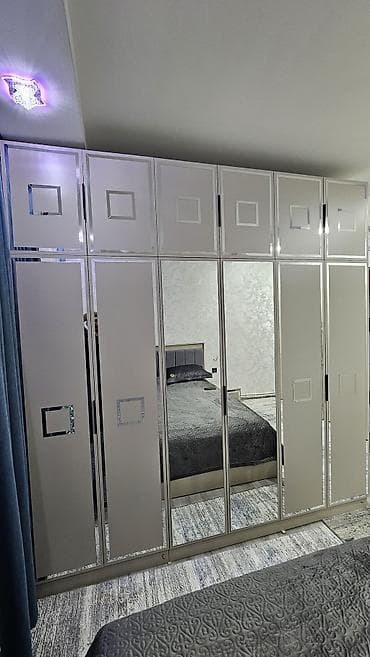 balaca skaf: Yeni, 6 qapı, Güzgülü, Ağ, Digər material, Kupe, Düz dolab — 1