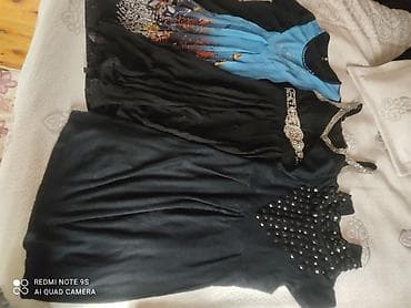 Qadın geyim dəsti – 3 ədəd ziyafət/gecə donu - Don 1: Qara rəngli