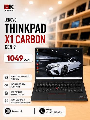 İşlənmiş Lenovo ThinkPad, 14 ", Intel Core i7, 512 GB, Rayonlara çatdırılma, Ünvandan götürmə