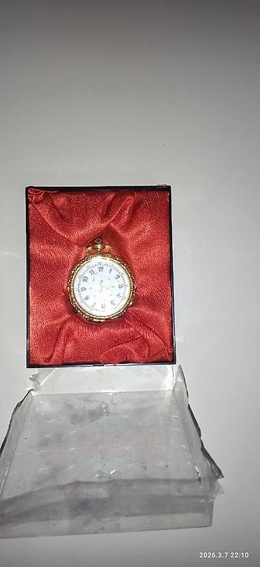 elektron qol saat: Qızılı rəngli cib saatı – klassik dizayn - Korpusu və qapağı qızılı — 3