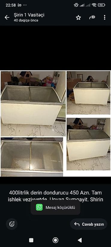 Avadanlığın icarəsi: Şüşəli dondurucu — 1