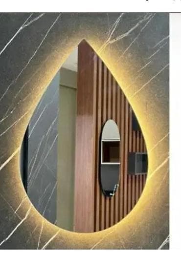 aynalar: Güzgü Divar üçün, Oval, Dekorativ, Arxa işıqlı — 1