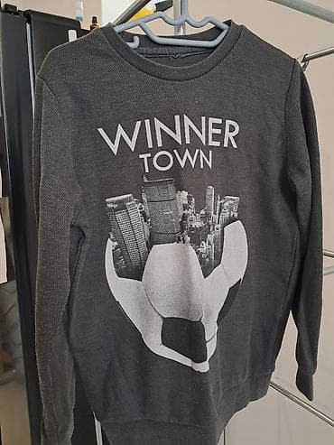 qirmizi kofta: Uşaq üçün 4 ədəd uzunqol sweatshirt dəsti - Tünd mavi sweatshirt: Ön — 4