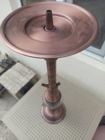 Mis rəngli nərgilə (şişə gövdəli) - Material: metal gövdə (mis rəngli