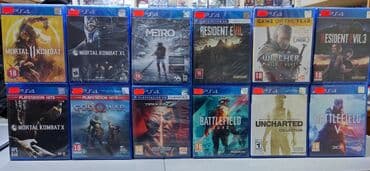 PlayStation 4 üçün oyun diskləri. Tam yeni, bağlamada. PlayStation 5