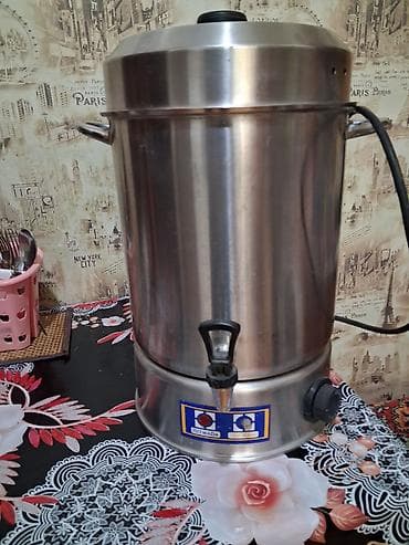 istilik pec: Paslanmayan poladdan elektrikli samovar/çay su qızdırıcısı - — 1