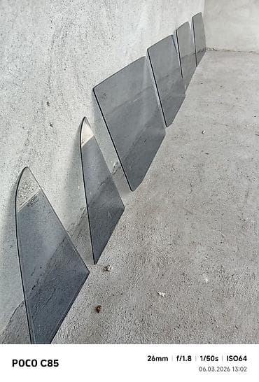 tap az fort tranzit: Avtomobil yan şüşələri dəsti - 6 ədəd yan şüşə: 2 ədəd ucbucaq — 3