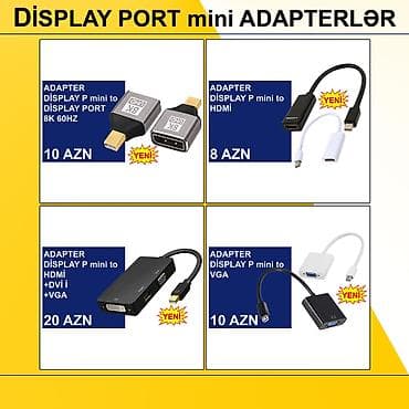 DisplayPort mini Adapterlər/Konverterlər (Çeviricilər) ⭐Display Port