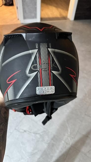 motolar: Tam üzlü motosiklet dəbilqəsi – SR-F model - Ölçü: M (57–58 sm) – — 4