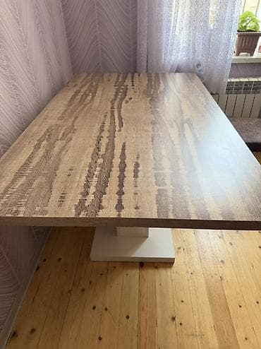 Мебель: Mətbəx/Qonaq otağı üçün masa - Üst hissə: ağac teksturalı laminat — 4