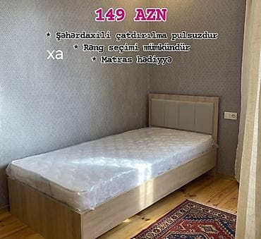 ağ stullar: Tək nəfərlik çarpayı dəsti – 149 AZN Sadə və zövqlü dizayna malik tək — 4