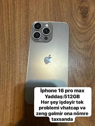 IPhone 16 Pro Max, 512 GB, Gümüşü