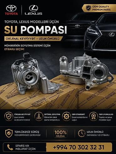 Toyota və Lexus modelləri üçün su pompası - OEM keyfiyyətli, premium