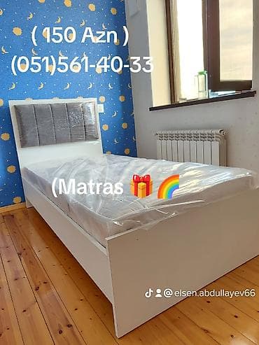 Yeni, Təknəfərlik çarpayı, Bazasız, Matras ilə, Siyirməsiz, Rusiya