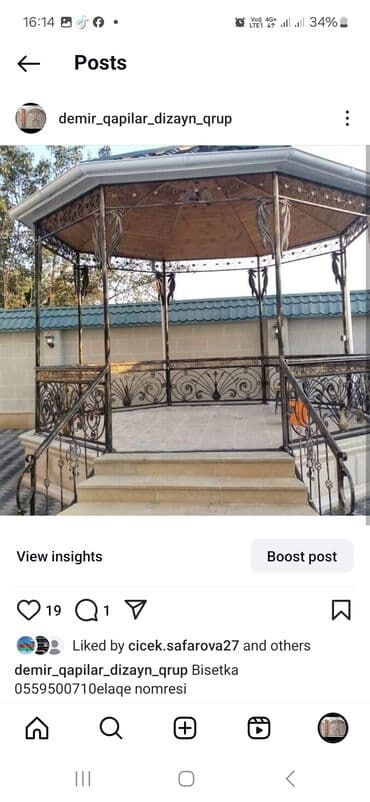 qapi ustu naves: Müxtəlif dizaynda hazırlanmış bu metal konstruksiyalı örtüklər — 4