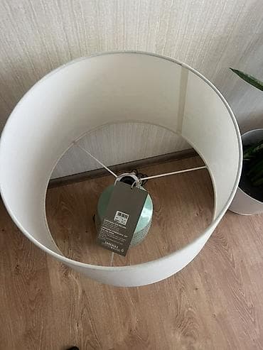 dekorativ yonca: Masaüstü lampa – Comcasa - Material: keramika gövdə, pambıq abaşur - — 2