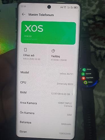 skaner qiymeti: Infinix Zero 30, 256 GB, rəng - Yaşıl, Sensor — 1