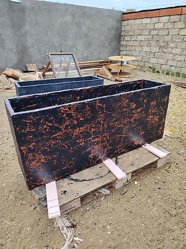 Uzun düzbucaqlı dekorativ dibçəklər – beton/şpaklyovka əsaslı Məhsul — 6