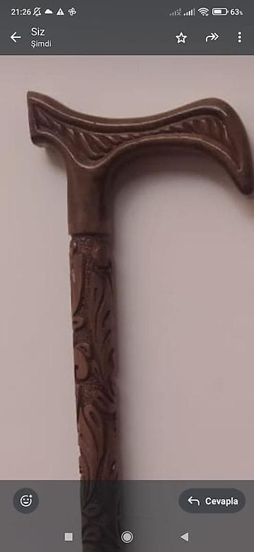 Tibbi avadanlıq: Əl oyma ağac əsalı – dekorativ və gündəlik istifadə üçün.təmiz el işi — 1