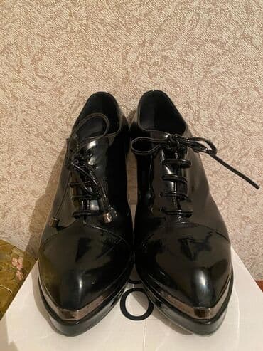 qadın oksfordları: Tuflilər, Ölçü: 38, rəng - Qara, İşlənmiş — 2