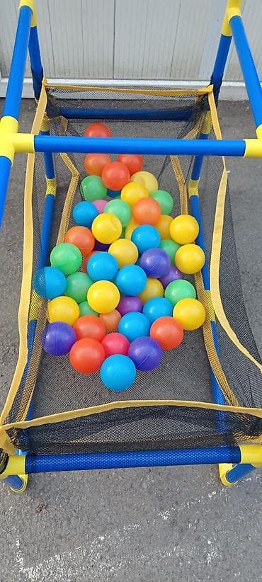 Roliklər: Uşaq üçün basketbol və top hovuzu seti - 2‑i‑1 oyun komplekti: üst — 2