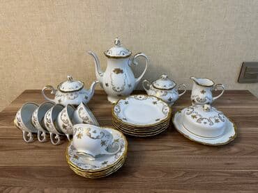 serviz nədir: Çay dəsti, rəng - Ağ, Farfor, Almaniya — 1