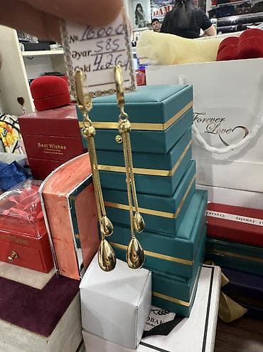 qızıl sırqalar: Sırğa, Sarı qızıl, 585 Əyar, 426 g — 4