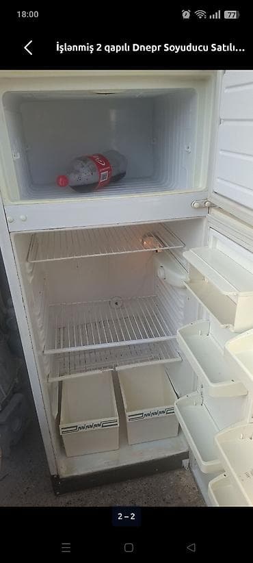 soyuducu ev ücün: İşlənmiş 2 qapılı Stinol Soyuducu Satılır, rəng - Qırmızı, Dispenserli — 6