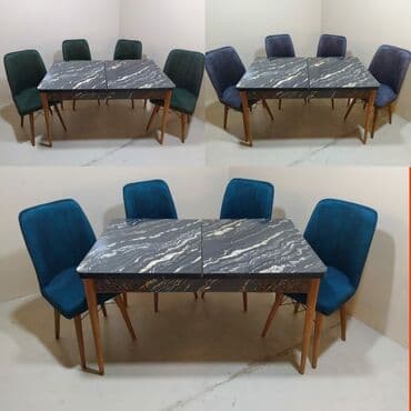 mətbəx ucun stol stullar: Mətbəx üçün, Yeni, Açılan, Dördbucaq masa, 2 stul — 3