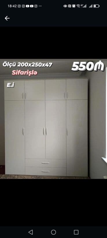 kupe şkaf: Yeni, Kupe, 5 qapı Düz dolab, Dolab-asılqan, Azərbaycan — 18