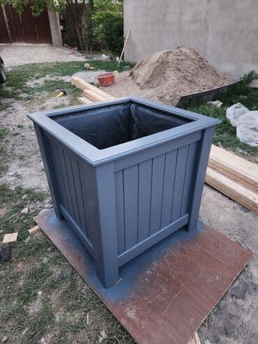 taxtadan gul qablari: Taxtadan hazırlanmış bu böyük ölçülü vazalar güllər və ya dekorativ — 1