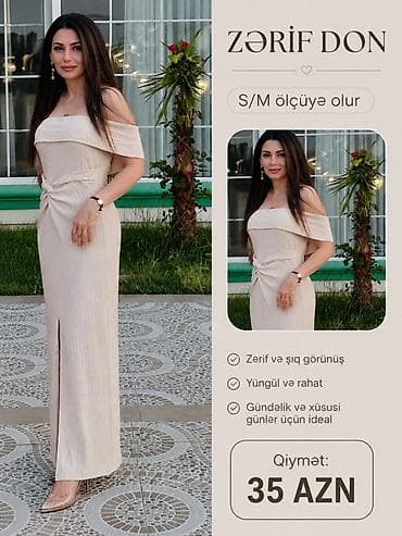 Məhsul: Zərif Don - Ölçü: S/M-ə uyğundur - Dizayn: Açıq çiyinli